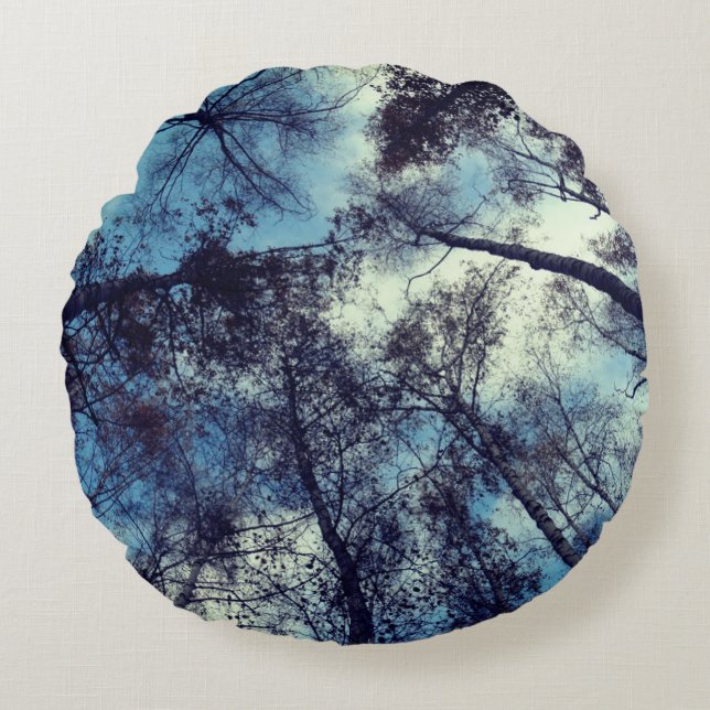 Nature Brossé Polyester Coussin rond 41 cm (Devant)