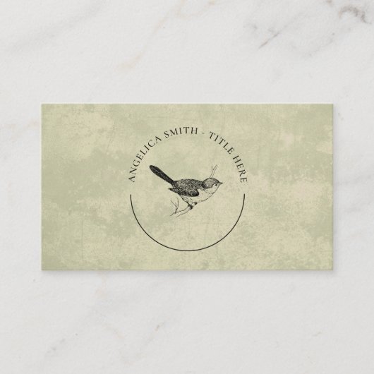 Nature - Carte de visite du logo de Bushtit Bird (Devant)