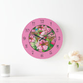 Nature Colibri Colibri Floral Design Horloge Décor (Maison)
