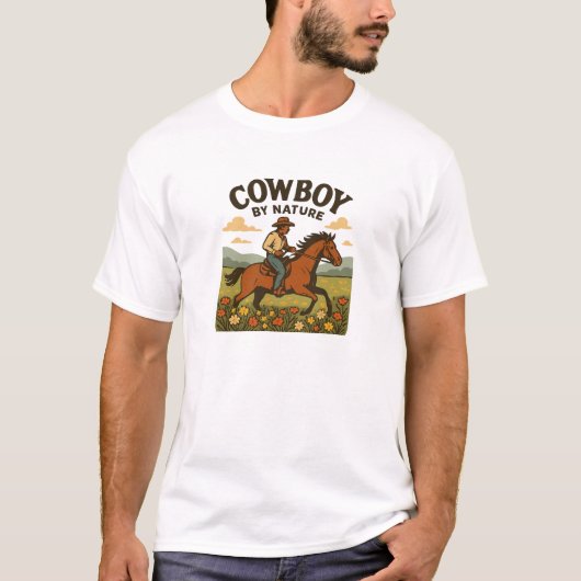 Nature Cowboy Wildflower Graphic T-shirt (Voorkant)
