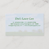 Nature de carte de visite d'herbe verte de (Dos)