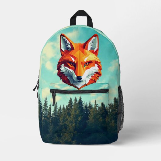 Nature Design With Red Fox Bedrukte Rugzak (Voorkant)