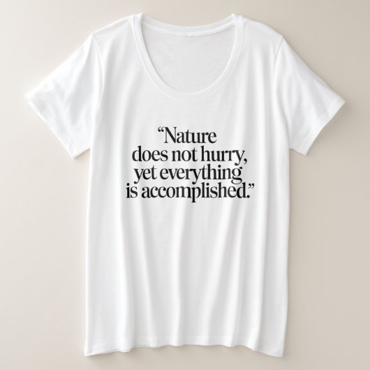 "Nature Does Not Hurry" - Citation Zen Inspirante (Design devant)