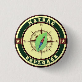 Nature Explorer Badge | Kids Outdoor Award Ronde Button 3,2 Cm
