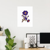 Nature florale illustration de botanique poster (Bureau à domicile)