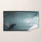 Nature Foggy Forest Bird Ravens and Crows (Serviette à main)