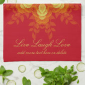 Nature Géométrique avec serviette de thé en texte  (Plié)