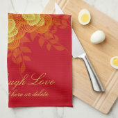 Nature Géométrique avec serviette de thé en texte  (Quart Plié)