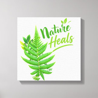 Nature guérit Fern Leaf Toile Carrée Murale