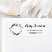 Nature hivernale | Étiquette de l'adresse de retou (En situation)