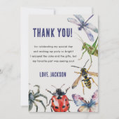 Nature Insect Bugs Anniversaire Carte de remerciem (Devant)