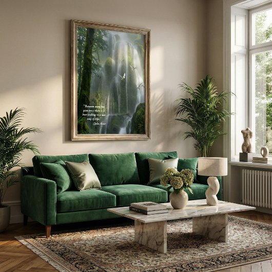 Nature inspirational quote John Muir Poster