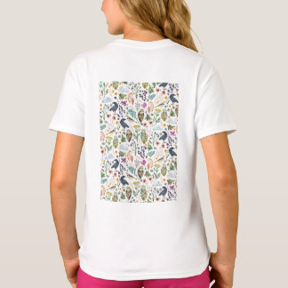 Nature-Inspired Botanical Pattern Decorative Throw T-shirt