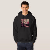 Nature Inspired Cherry Blossom River and Bridge Hoodie (Voorkant volledig)