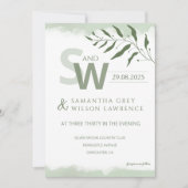 Nature inspired Minimalist  Wedding Invitation (Devant)