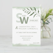 Nature inspired Minimalist  Wedding Invitation (Debout devant)