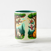 Nature-Inspired Tree and Animals Ceramic Mug (Centre)