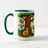 Nature-Inspired Tree and Animals Ceramic Mug Mok (Links)