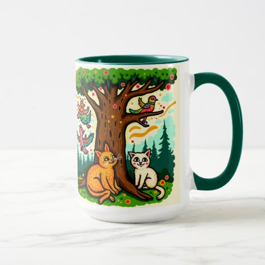 Nature-Inspired Tree and Animals Ceramic Mug Mok (Rechts)