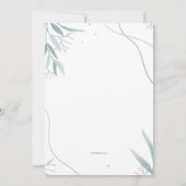 Nature Invitation Baptême minimaliste (Dos)