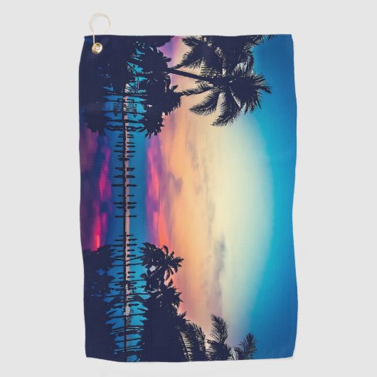 Nature Landscape Pool Palm Trees-25925 Golfhanddoek (Voorkant)