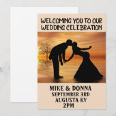 NATURE MARIAGE EXTÉRIEURE COUPLE INVITATIONS (Devant / Derrière)