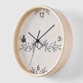 Nature Meets Time – Custom Wood Frame Wall Clock (Hoek)