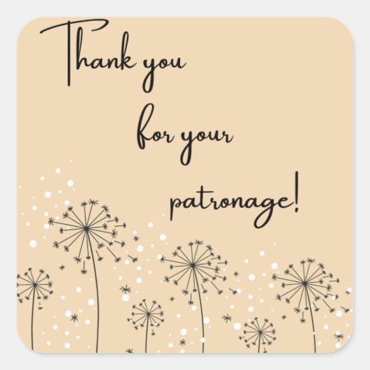 Nature Merci pour votre Sticker Patronage (Devant)