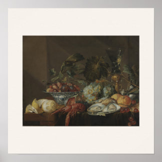 Nature morte avec écrevisses de Heem Affiche carré