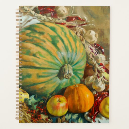 Nature morte de la récolte rustique avec citrouill (Devant)