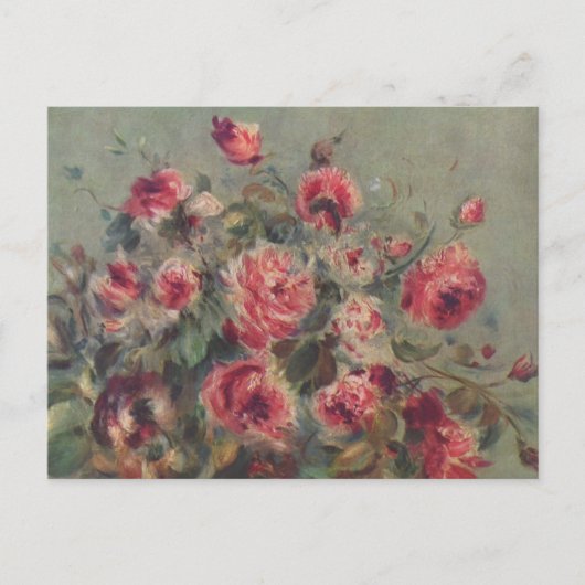 Nature morte, Roses de Wargemont par Renoir Carte (Devant)
