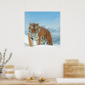Nature Mountains Tiger Winter Neige Poster photo (Cuisine)