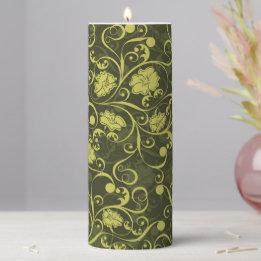 Nature noire et verte Illustré motif floral