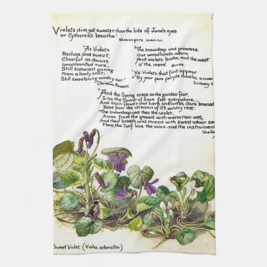 Nature Notes, Violettes par Edith Holden Torchons (Vertical)