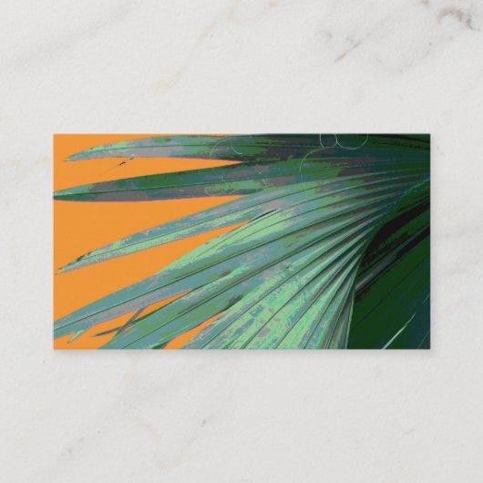 nature palmier tropical carte de visite (Devant)