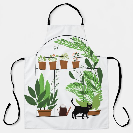 Nature pattern, greenhouse, gardening. Fence, flow Schort (Voorkant)