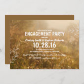 nature romantique invitations de la fête d'engagem (Devant / Derrière)