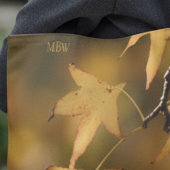 Nature’s Golden Light Botanical Christmas Monogram Draagtas