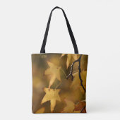 Nature’s Golden Light Botanical Christmas Monogram Draagtas (Achterkant)
