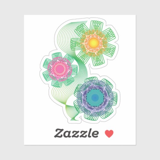 Nature Shapes and Lines Patterns Sticker (Vel)