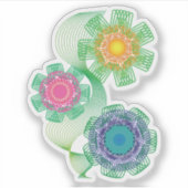 Nature Shapes and Lines Patterns Sticker (Voorkant)