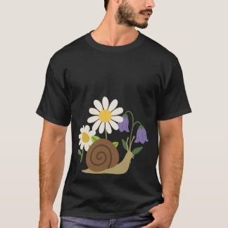 Nature Snail Flowers T-shirt