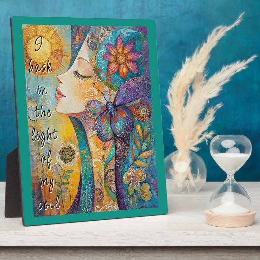 Nature Spirit Femme Tabletop Plaque avec Easel (Côté)