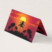 Nature Sunset Palm Trees illustration Visitekaartjes (Voorkant)