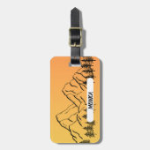 NATURE THEME WITH NAME BAGAGELABEL (Voorkant verticaal)