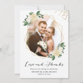 Nature Verdure Floral Mariage Photo Merci (Devant)