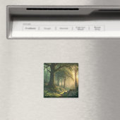 Nature Vue Forêt Magnet 2 pouces Design Rectangle (In Situ (Lave-vaisselle))
