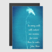 Nature Walk Muir Citation Carte magnétique (Devant / Derrière)