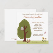 Nature Woodland 5x5 Baby shower Invitation (Devant / Derrière)