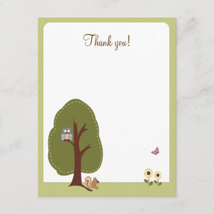 Nature Woodland Terrain Carte de remerciements pla